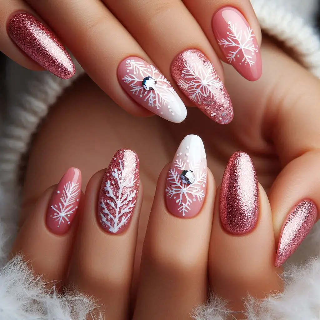 Pink and White Nail Designs