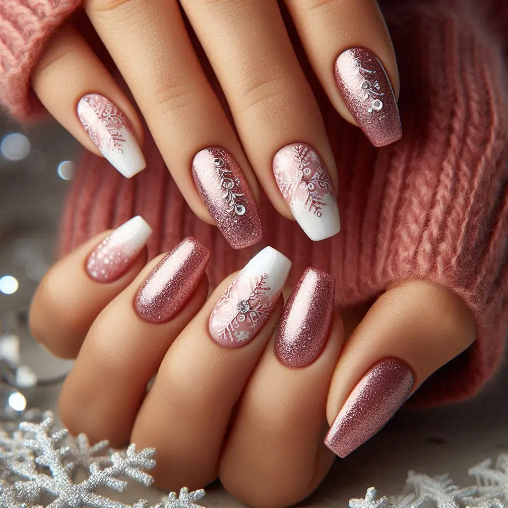 Pink and White Nail Designs