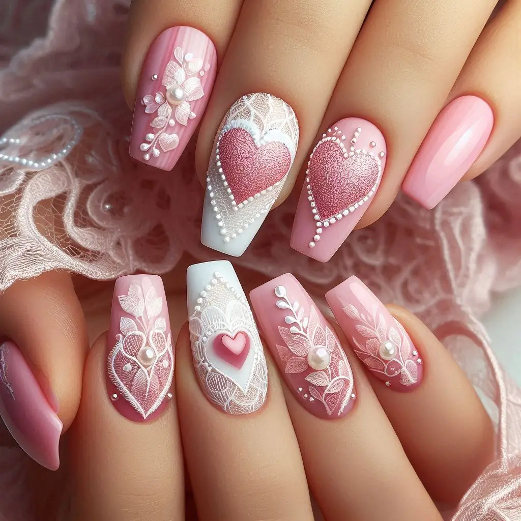 Pink and White Nail Designs