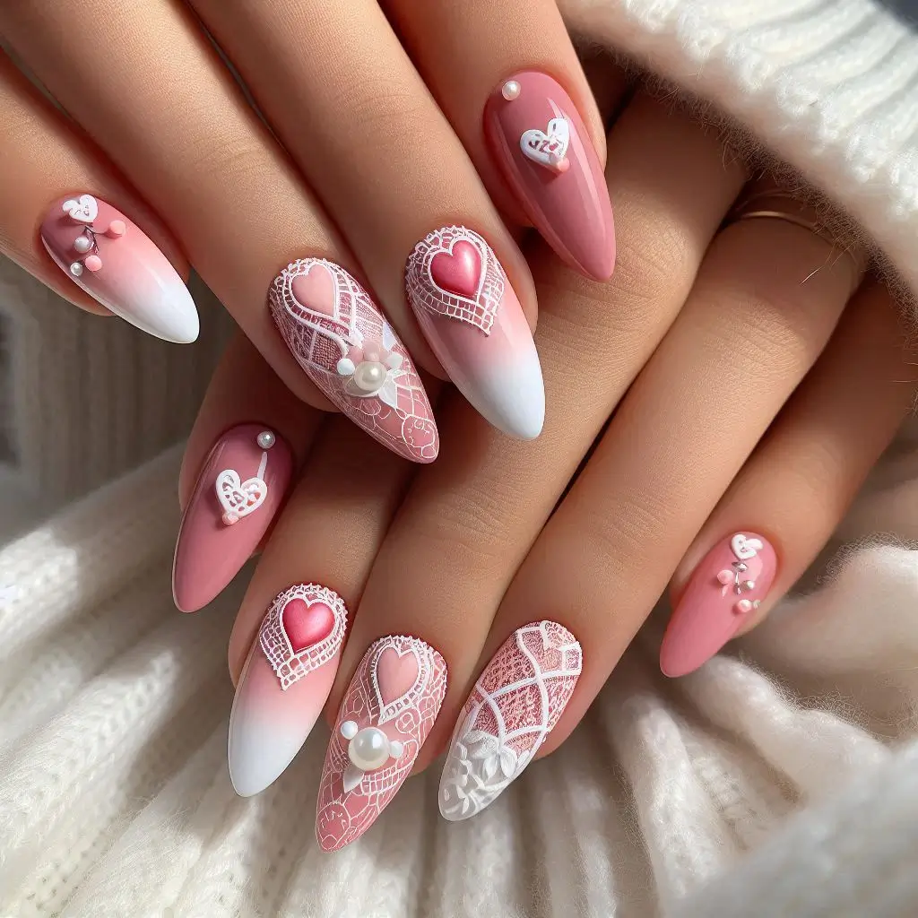 Pink and White Nail Designs