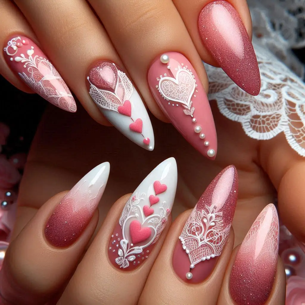 Pink and White Nail Designs