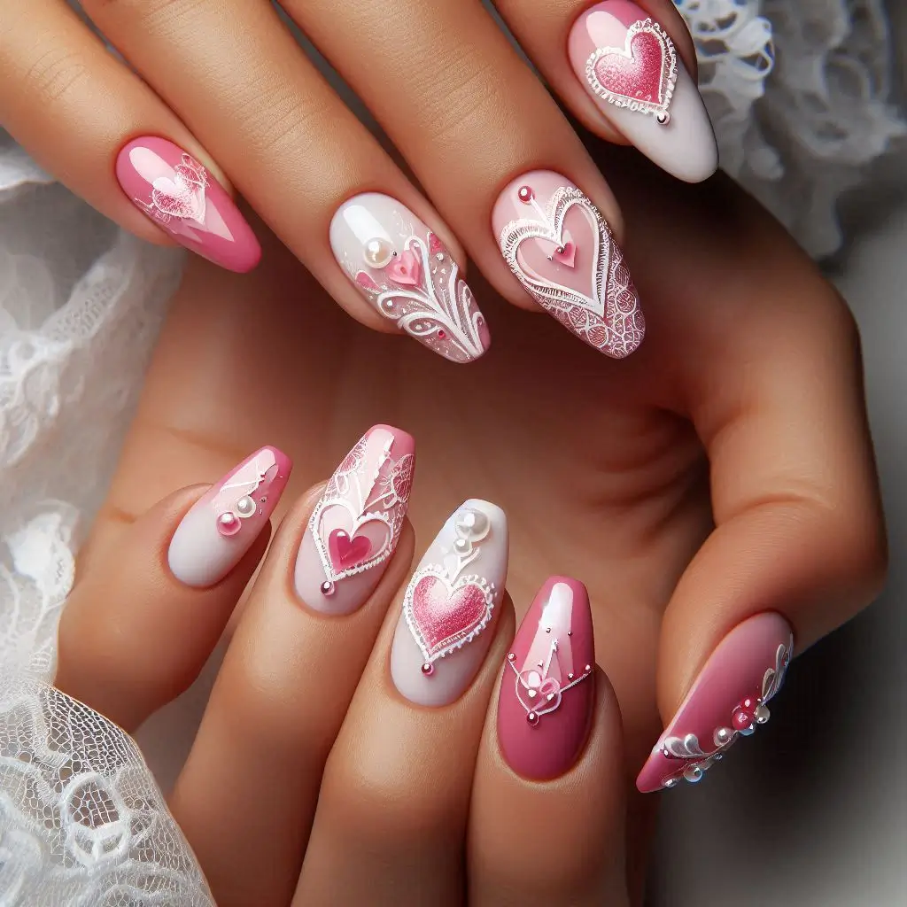 Pink and White Nail Designs