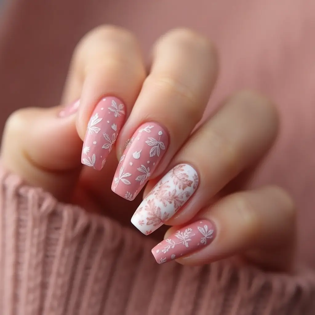 Pink and White Nail Designs