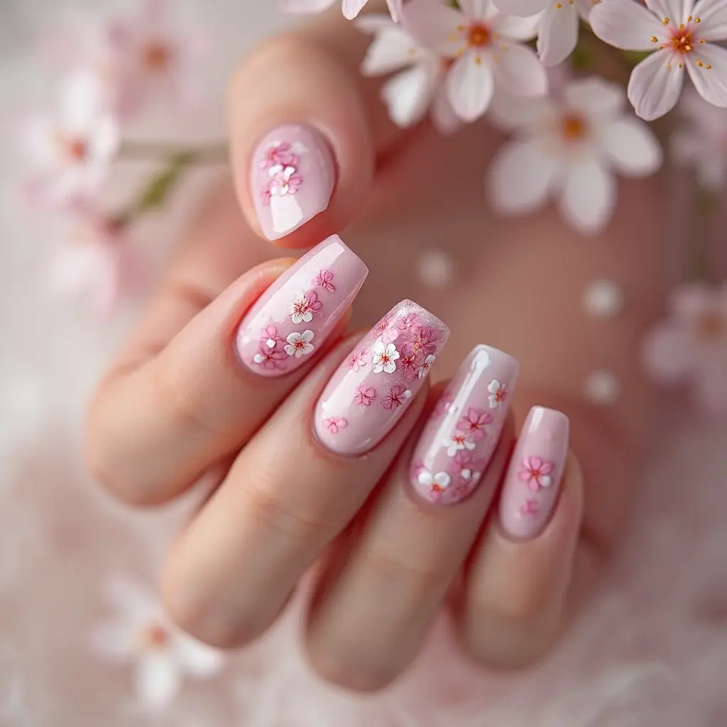 Pink and White Nail Designs 