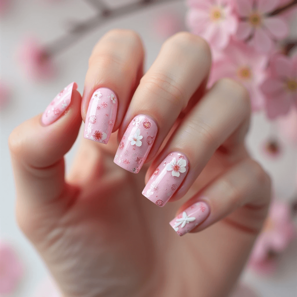 Pink and White Nail Designs 