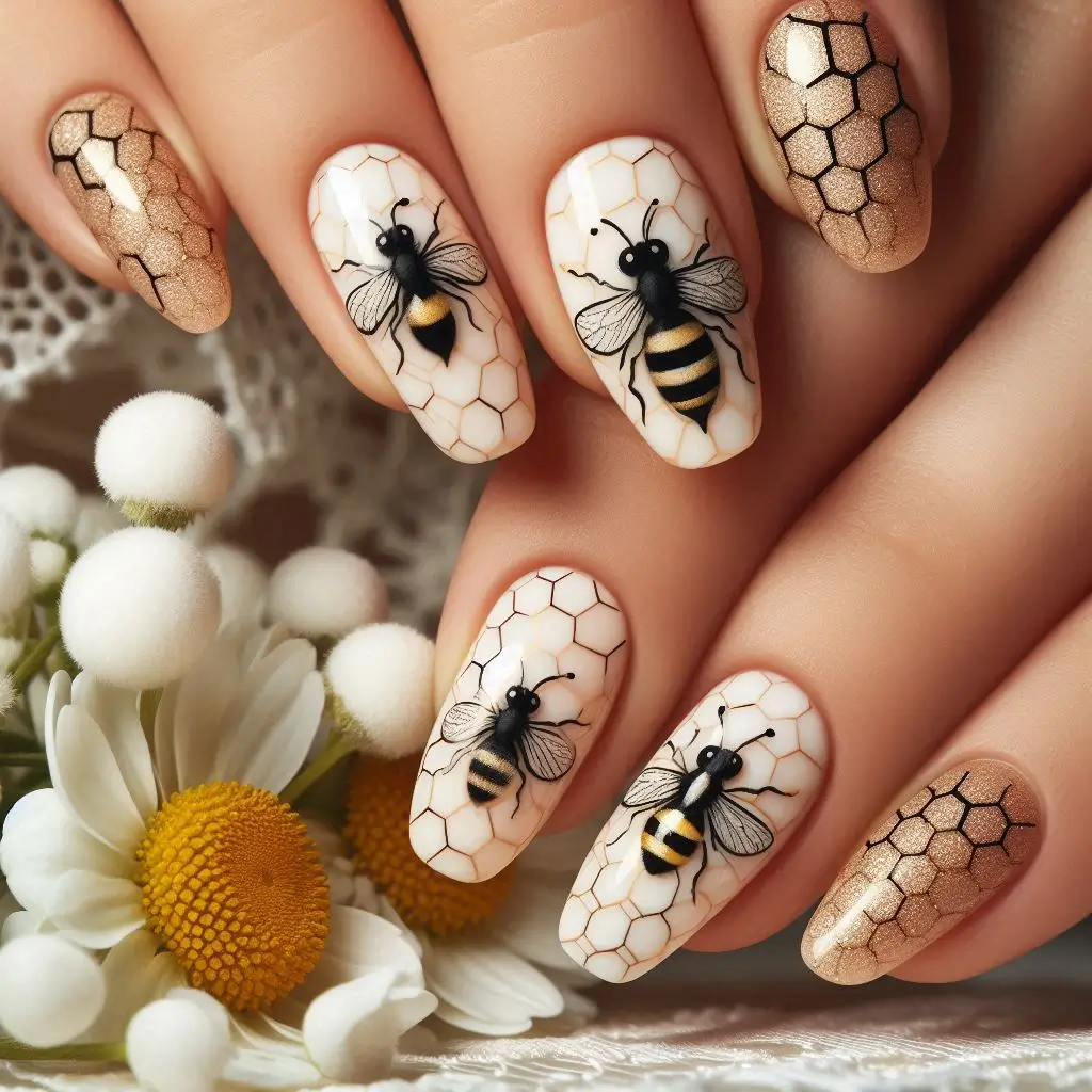 Classic Bee Nail Designs