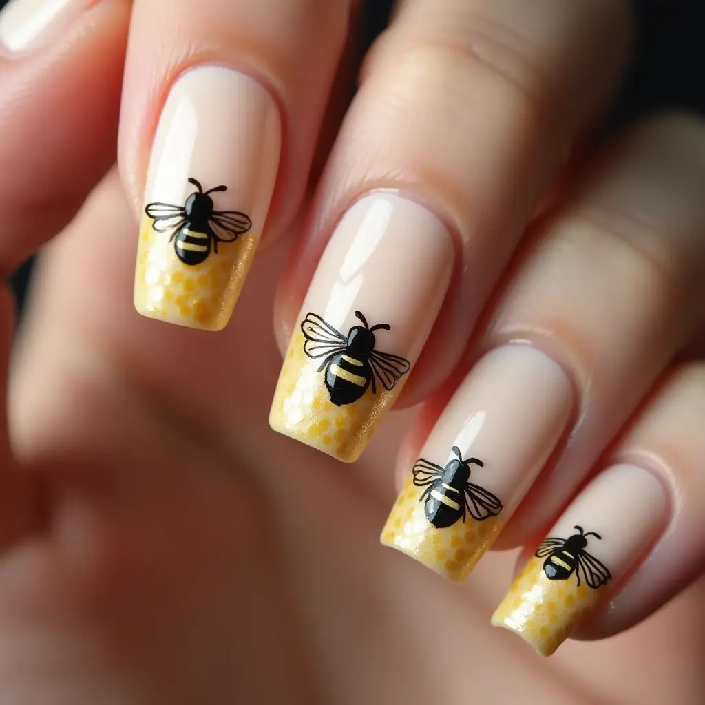 Classic Bee Nail Designs