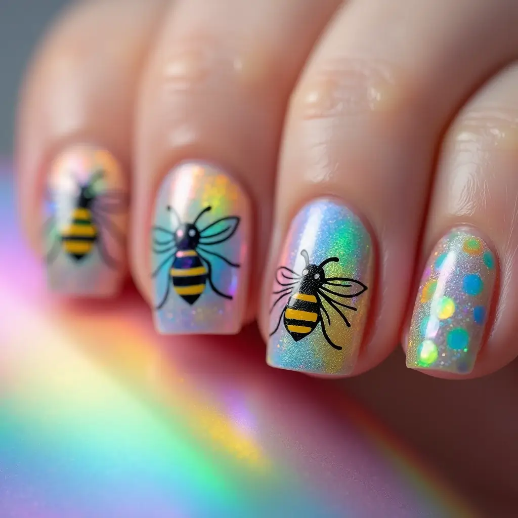 Luxurious Bee Nail Designs