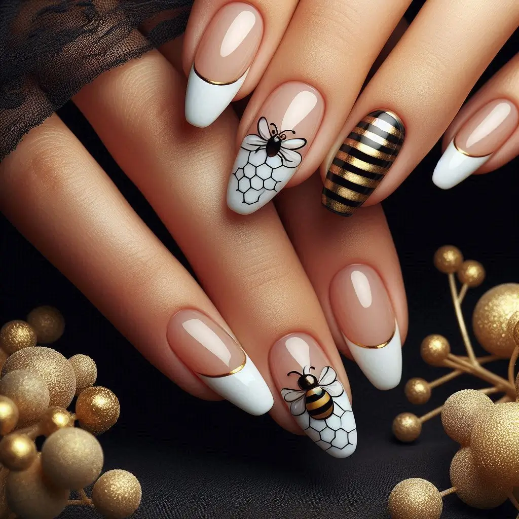 French Bee Nail Designs