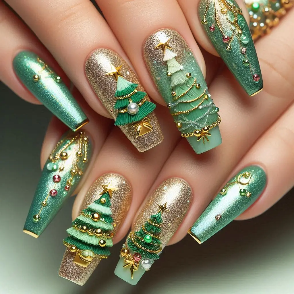 50+ Christmas Nail Art Stickers Designs for 2025