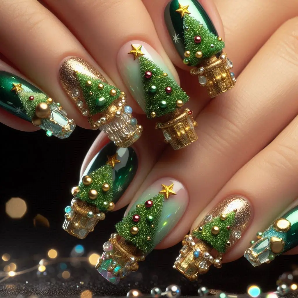 50+ Christmas Nail Art Stickers Designs for 2025