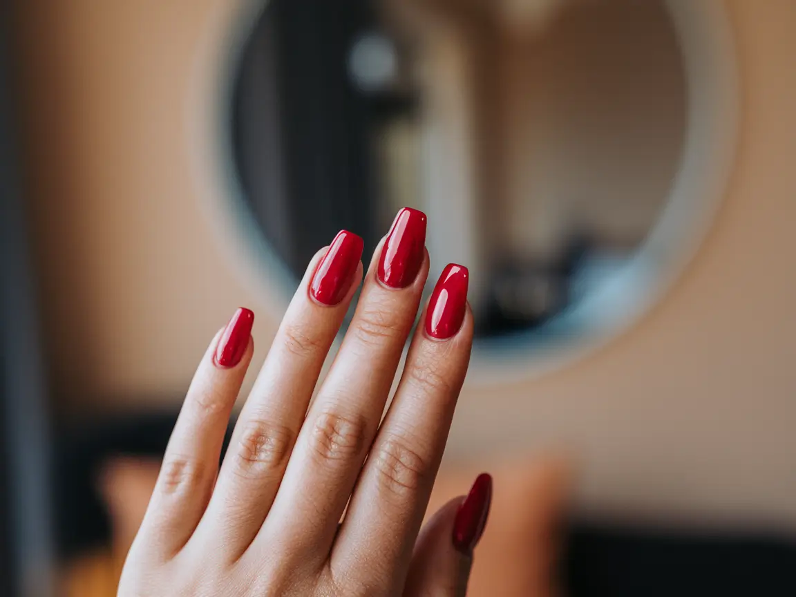 red nail polish